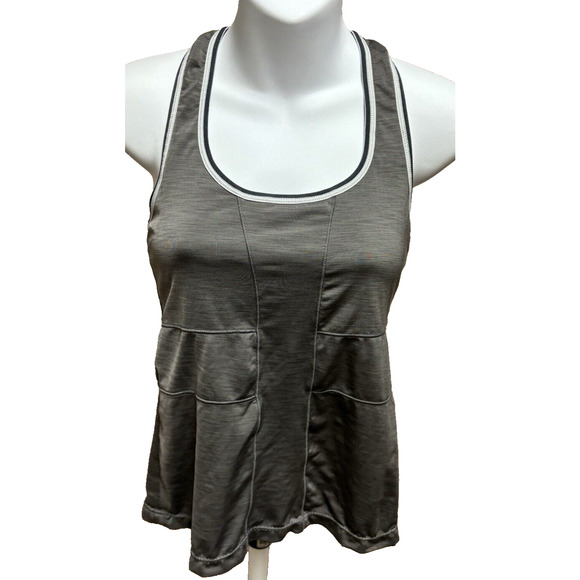 Lole Womens Tank Top Size Small Racerback Gray Cami Workout Shirt Athletic - Picture 1 of 12